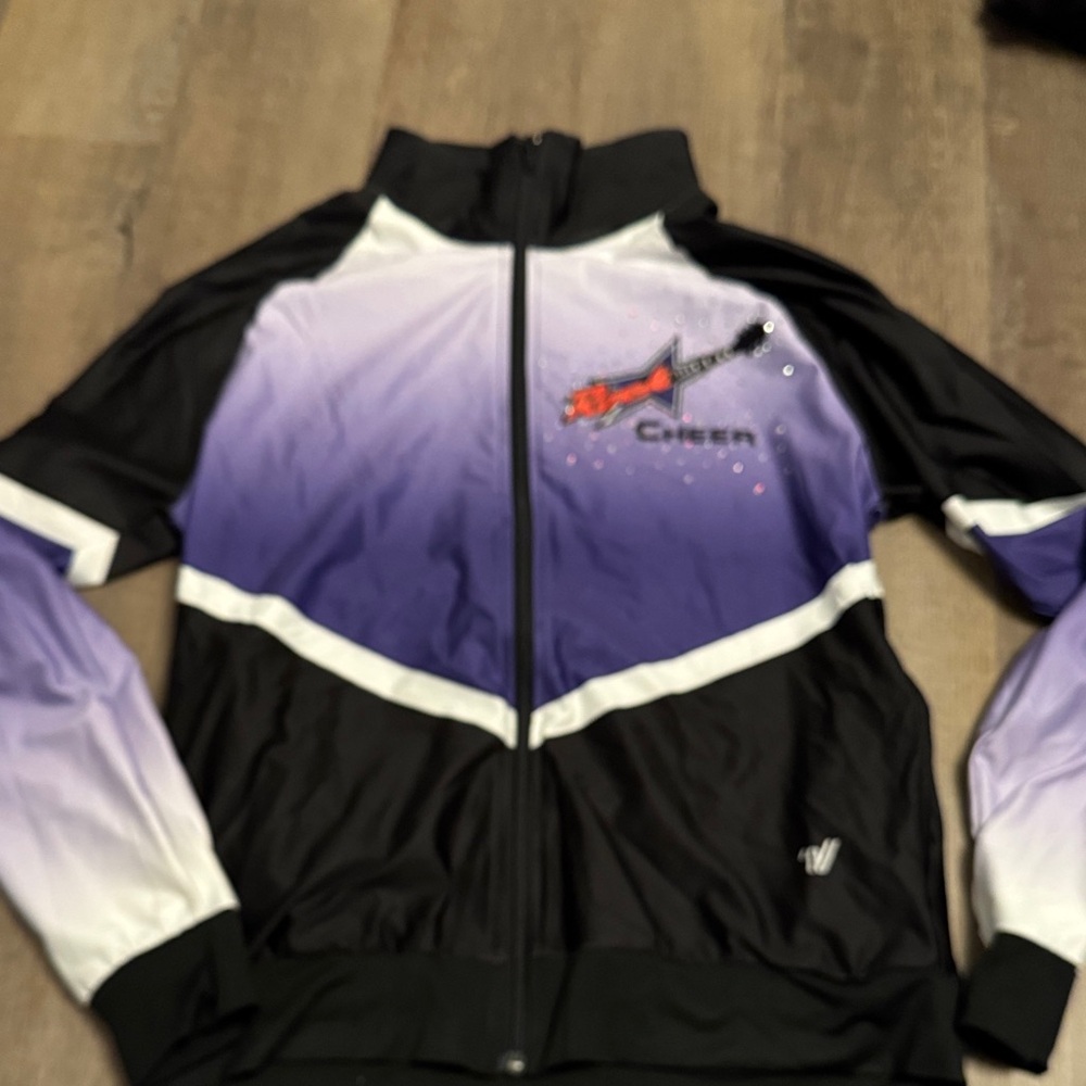 Varsity Black and Purple Cheer Jacket